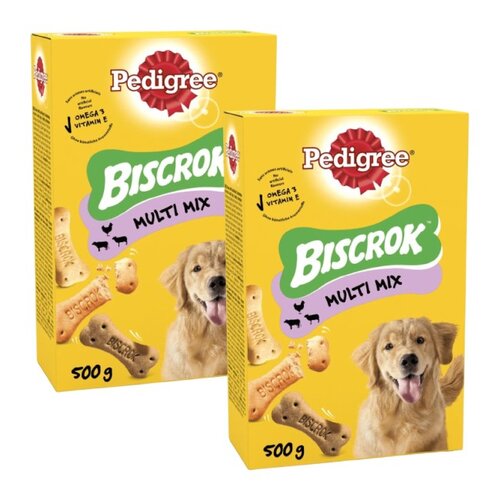 Przysmak dla psa PEDIGREE Biscrok Multi Wołowina z jagnięciną i kurczakiem 2 x 500 g