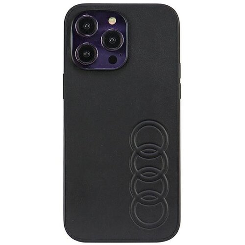 Etui Audi Synthetic Leather do Apple iPhone 14 Pro Max Czarny