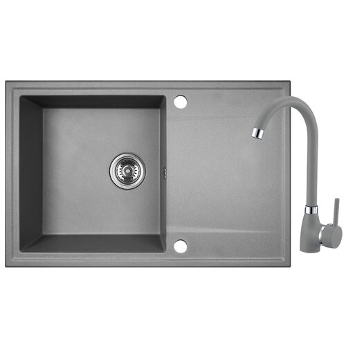 Zlewozmywak KUCHINOX Hunter SBUA511T Szary + bateria