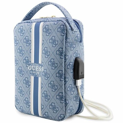 Torba na akcesoria GUESS 4G Printed Stripes Niebieski