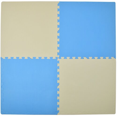 Mata piankowa HUMBI Puzzle 62 x 62 x 1 cm (12 elementów) Kremowo-błękitny