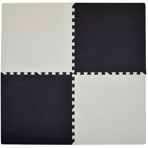Mata piankowa HUMBI Puzzle 62 x 62 x 1 cm (12 elementów) Biało-czarny
