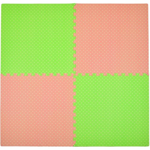 Mata piankowa HUMBI Puzzle 62 x 62 x 1 cm (12 elementów) Różowo-zielony