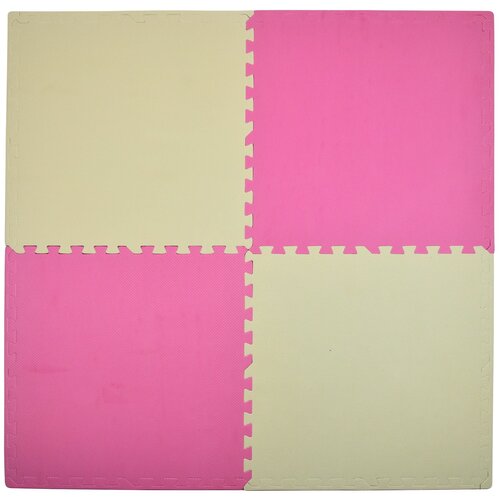 Mata piankowa HUMBI Puzzle 62 x 62 x 1 cm (12 elementów) Kremowo-różowy