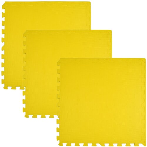 Mata piankowa HUMBI Puzzle 62 x 62 x 1 cm (9 elementów) Żółty