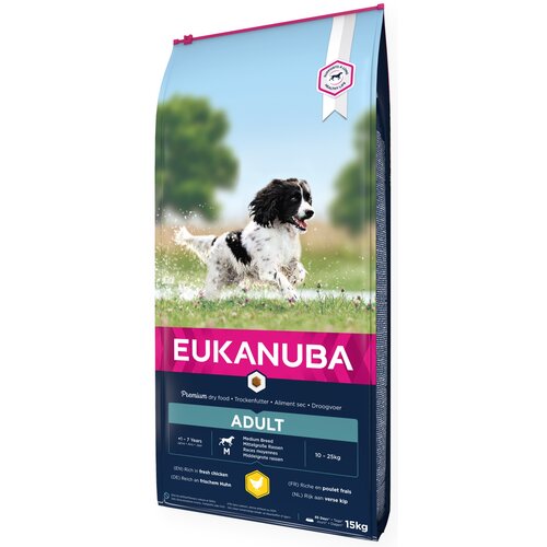 Karma dla psa EUKANUBA Adult Medium Breeds Kurczak 15+3 kg