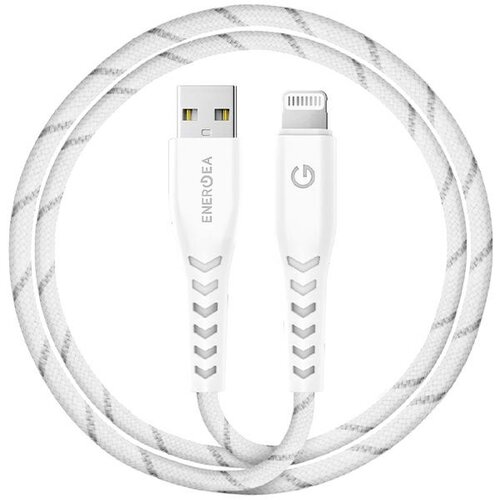 Kabel USB - Lightning ENERGEA Nyloflex MFI 1.5 m Biały