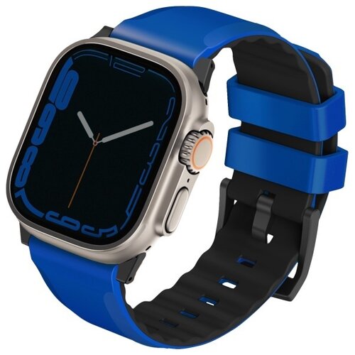 Pasek UNIQ Linus Airosoft Silicone do Apple Watch Series (42/44/45/49mm) Niebieski