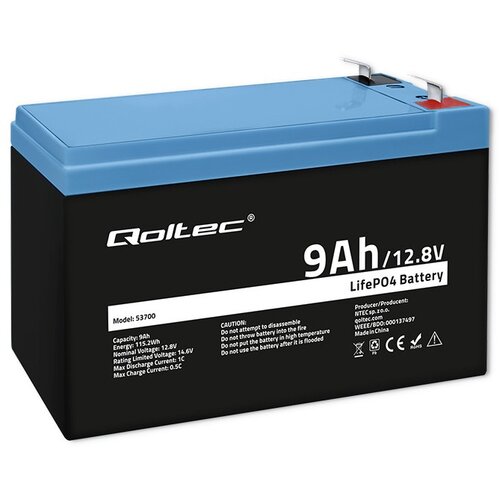 Akumulator QOLTEC 53700 9Ah 12.8V