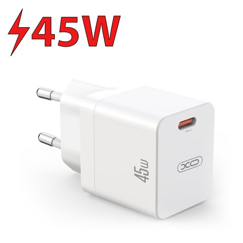 Ładowarka sieciowa XO CE09 45W + Kabel USB Typ-C - Lightning Biały