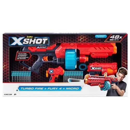Wyrzutnia ZURU X-Shot Excel Turbo Fire & Fury 4 & Micro GXP-872579