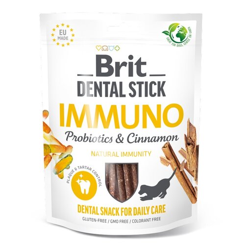 Przysmak dla psa BRIT Dental Stick Immuno Probiotics & Cinnamon 251 g