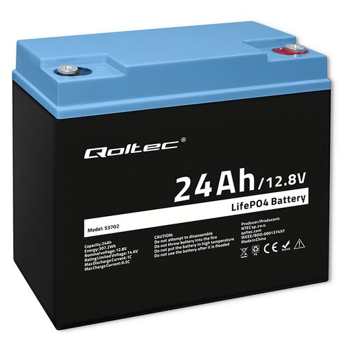 Akumulator QOLTEC 53702 24Ah 12.8V