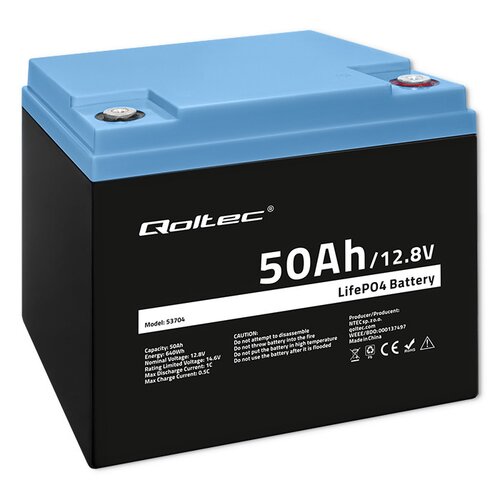 Akumulator QOLTEC 53704 50Ah 12.8V