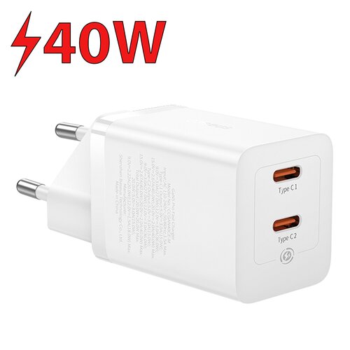 Ładowarka sieciowa BASEUS GaN5 40W Biały