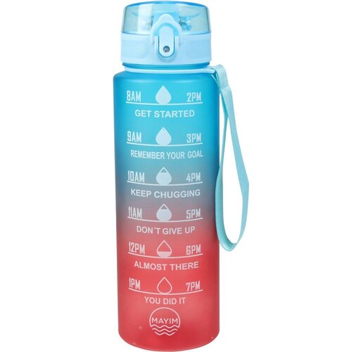 Butelka plastikowa EXCELLENT HOUSEWARE Butelka sportowa 1000 ml Czerwono-niebieski