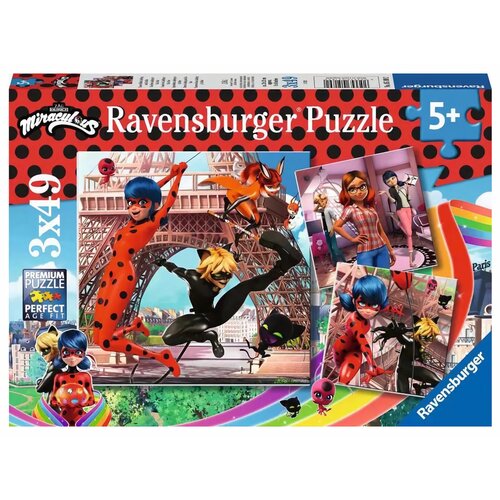 Puzzle RAVENSBURGER Miraculous Biedronka i Czarny Kot 5189 (147 elementów)