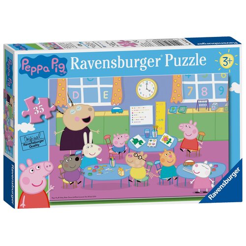 Puzzle RAVENSBURGER Świnka Peppa i cała klasa 8627 (35 elementów)