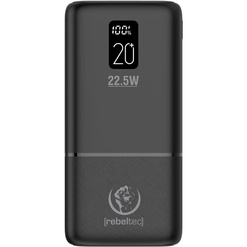 Powerbank REBELTEC P20 LCDPD 20000mAh 22.5W Czarny