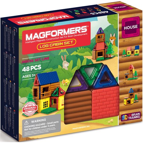 Magformers log cabin 48 piece set store