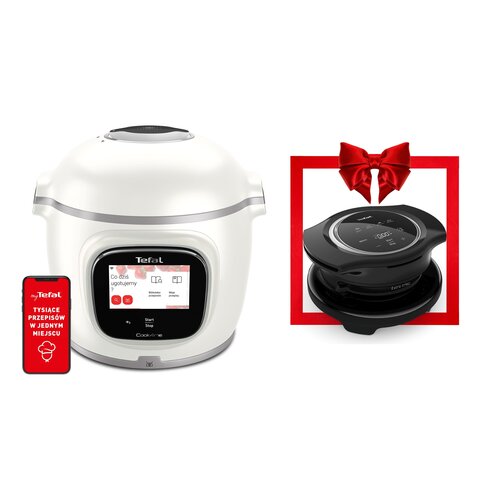 Multicooker TEFAL Cook4me Touch Pro CY943130 (Wi-Fi) z możliwością funkcjonalności AirFryera, z wbudowaną wagą oraz dostępem do ponad 1000 darmowych przepisów