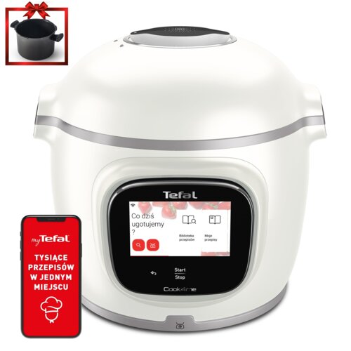 Multicooker TEFAL Cook4me Touch Pro CY943130 (Wi-Fi) z możliwością funkcjonalności AirFryera, z wbudowaną wagą oraz dostępem do ponad 1000 darmowych przepisów