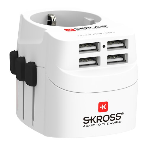 Adapter podróżny SKROSS PRO Light 1.302471 4xUSB