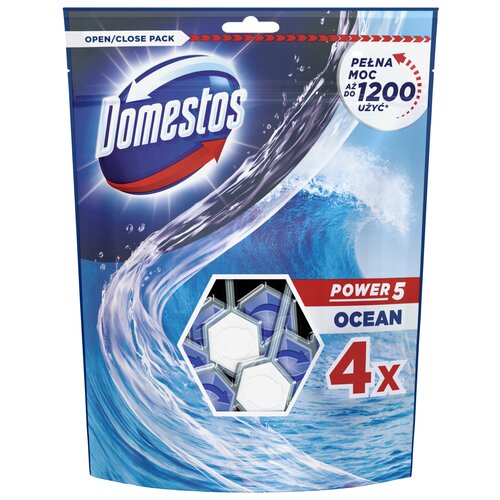 Kostka do WC DOMESTOS Power 5 Ocean 4x55g