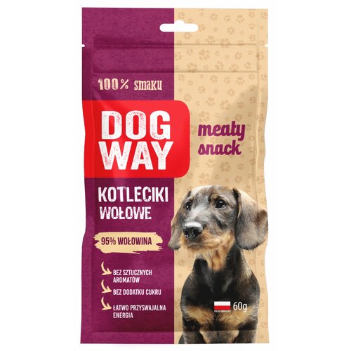 Przysmak dla psa DOGWAY Meaty Snack Kotleciki wołowe 60 g