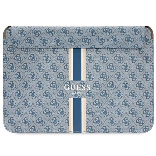Etui na laptopa GUESS Sleeve 4G Printed Stripes 16 cali Niebieski