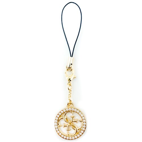 Zawieszka do telefonu GUESS Strap 4G Rhinestone Charm Złoty