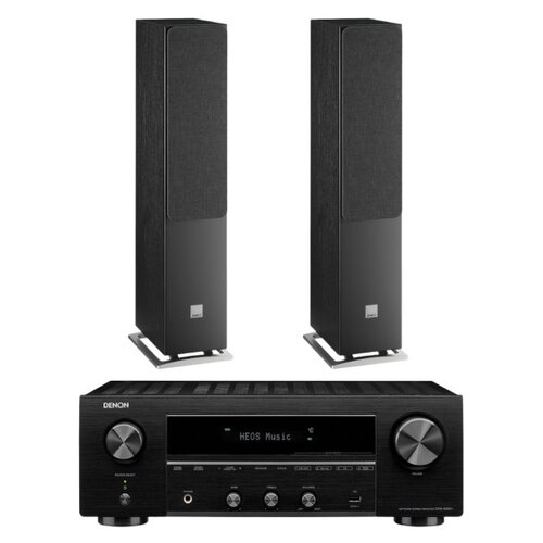 Amplituner Stereo Denon DRA-800H Czarny + 2 x Kolumny głośnikowe DALI Oberon 5 Czarny (2 szt.)