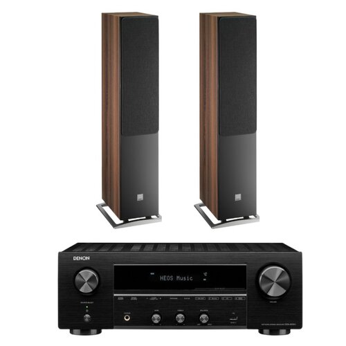 Amplituner Stereo Denon DRA-800H Czarny + Kolumny głośnikowe DALI Oberon 7 Ciemny orzech (2 szt.)