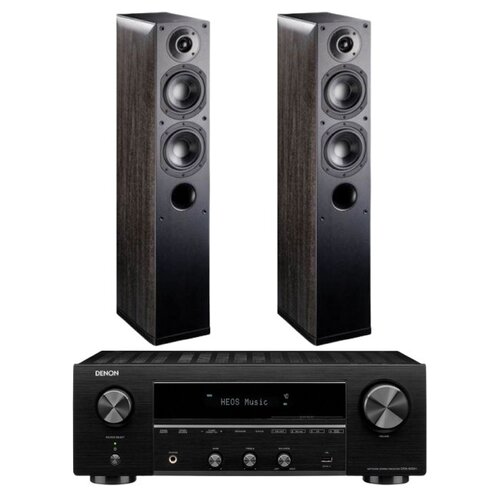 Amplituner Stereo Denon DRA-800H Czarny + Kolumny głośnikowe INDIANA LINE Nota 550 X Czarne (2 szt.)
