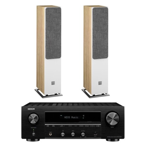 Amplituner Stereo Denon DRA-800H Czarny + Kolumny podłogowe Dali Oberon 5 Jasne Drewno (2 szt.)