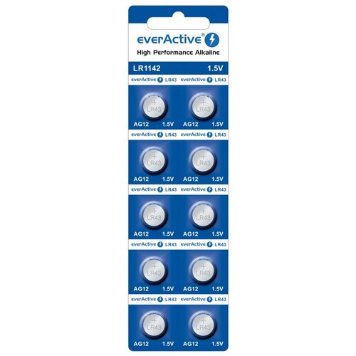 Baterie AG12 G12 LR1142 LR43 EVERACTIVE Mini (10 szt.)
