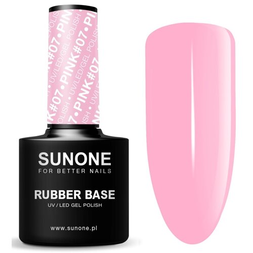 Baza hybrydowa SUNONE Rubber Base Pink 07 5 ml