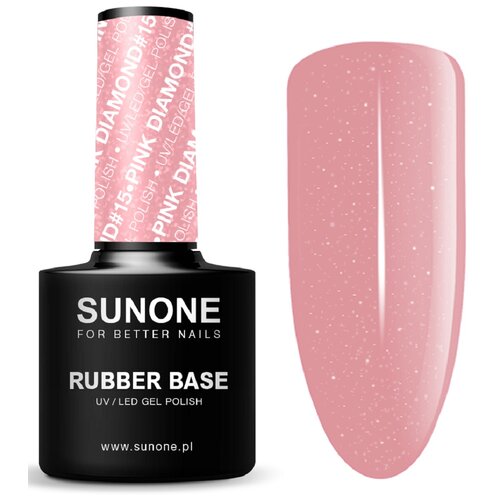 Baza hybrydowa SUNONE Rubber Base Pink Diamond 15 12ml