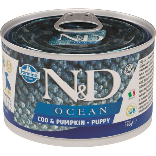 Karma dla psa FARMINA N&D Ocean Puppy Mini Dorsz z dynią 140 g