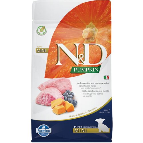 Karma dla psa FARMINA N&D Jagnięcina z dynią i borówką Puppy Mini 800 g