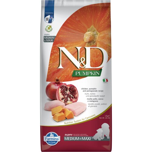 Karma dla psa FARMINA N&D Pumpkin Kurczak z dynią i owocem granatu Medium Maxi 12 kg