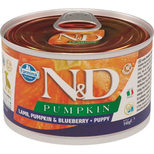 Karma dla psa FARMINA N&D Pumpkin Jagnięcina z dynią i borówką Mini Puppy 140 g