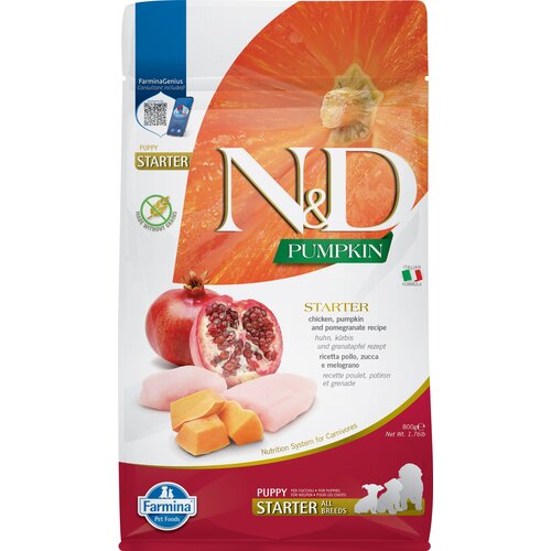 Karma dla psa FARMINA N&D Pumpkin Kurczak z dynią i owocem granatu Starter 800 g