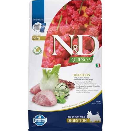 Karma dla psa FARMINA N&D Quinoa Dog Digestion Adult Mini Jagnięcina 800 g