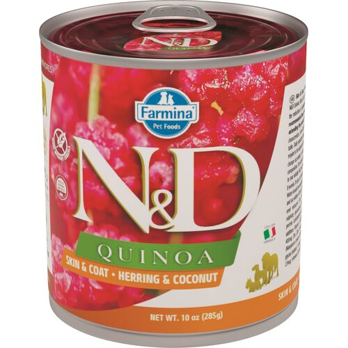 Karma dla psa FARMINA N&D Quinoa Skóra i Sierść Śledź i Kokos 285 g