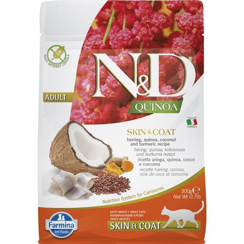 Karma dla kota FARMINA N&D Quinoa Śledź z kokosem i kurkumą 300 g