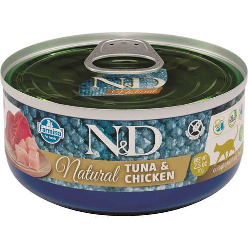 Karma dla kota FARMINA N&D Natural Tuńczyk z kurczakiem 70 g