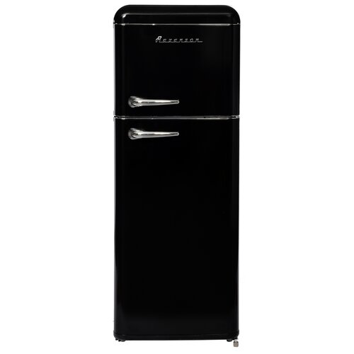 U Lodówka RAVANSON LKK-210RB Retro 147cm Czarna