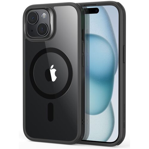 Etui ESR CH HaloLock MagSafe do Apple iPhone 15 Plus Przezroczysto-czarny