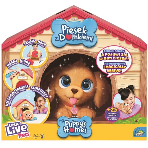 Zabawka interaktywna COBI Little Live Pets Piesek z domkiem MO-26477